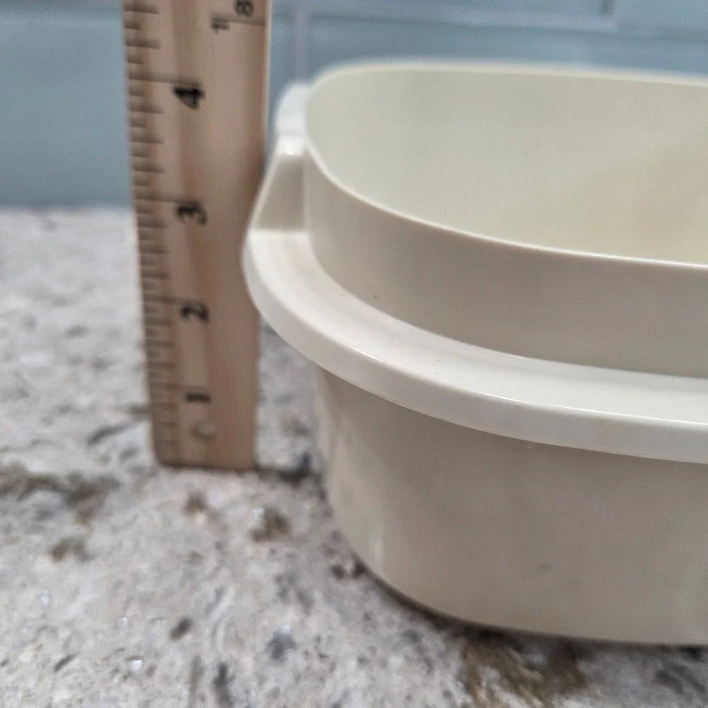 Tupperware 887-12 Almond Cream Square Colander Steamer Basket‎ Insert Vintage